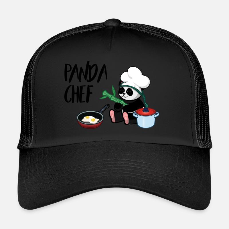 Panda Koch - Casquette trucker  - noir/noir