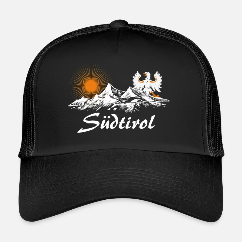 Südtirol - Trucker Cap - Schwarz/Schwarz