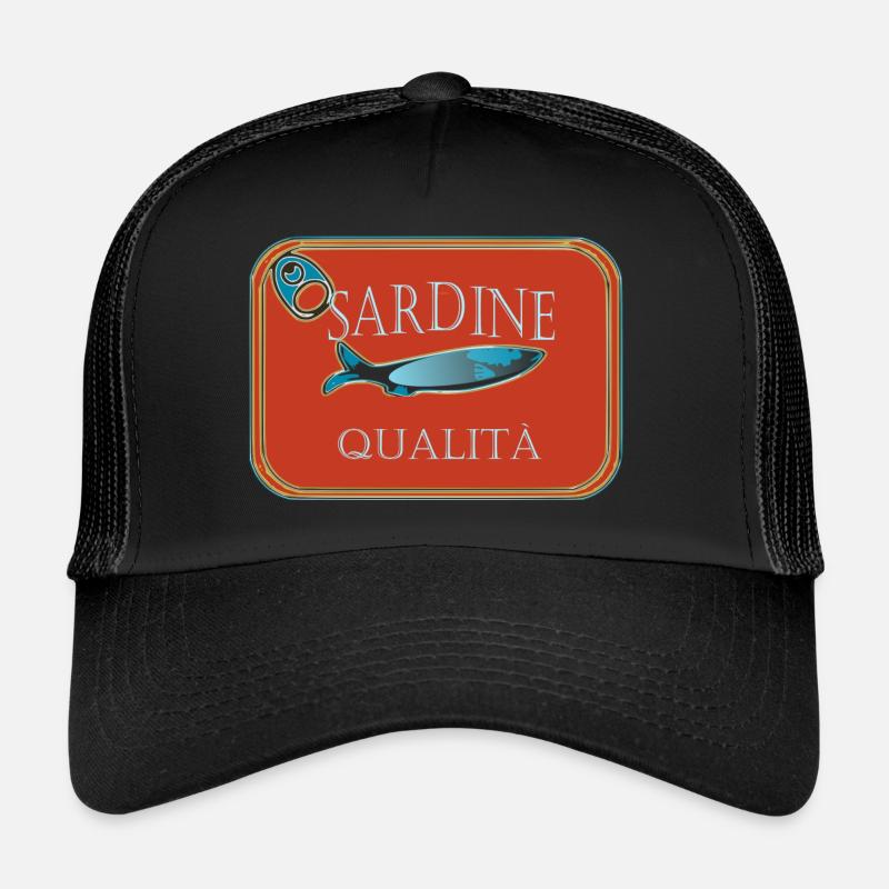 DOSE QUALITÄTS-SARDINEN - Trucker Cap - Schwarz/Schwarz
