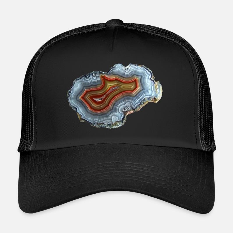 Agate minérale quartz géode gemme Casquette trucker 