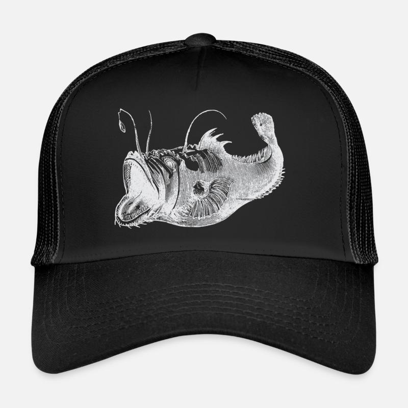 Poisson profond blanc Casquette trucker 