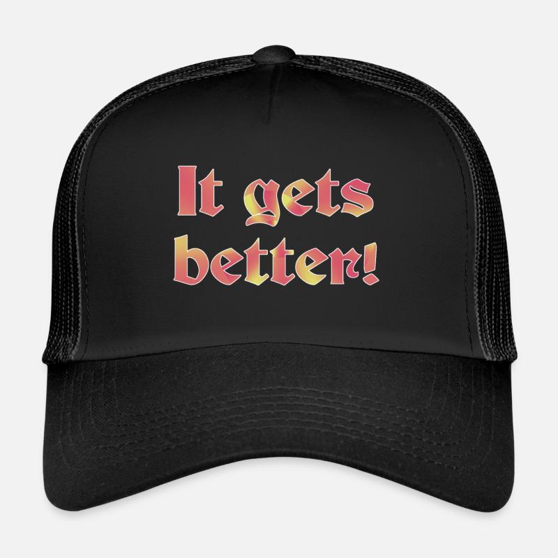 Ça s'ameliore - Casquette trucker  - noir/noir
