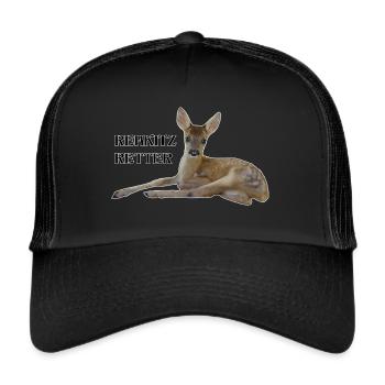 Rehkitz 8 - Trucker Cap - Schwarz/Schwarz - Vorne