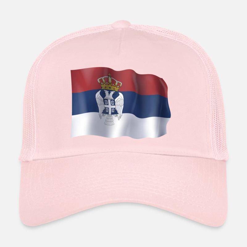 Drapeau flottant de la Serbie Casquette trucker 