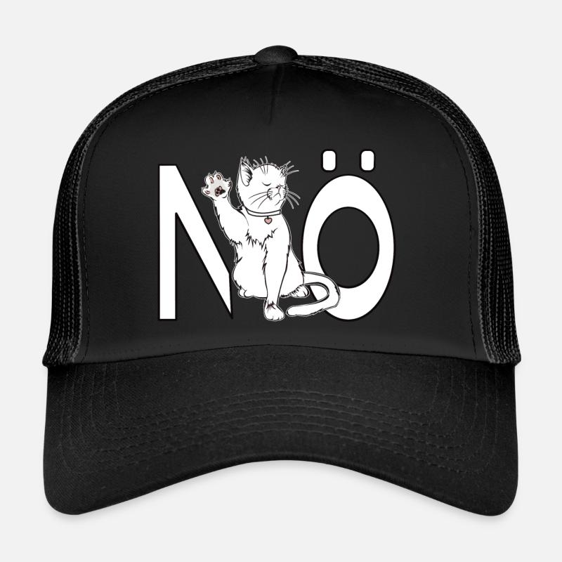 Not Today Nope Cat Gift Trucker Cap