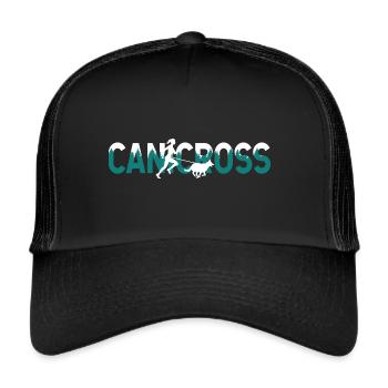 Canicross Geländelauf mit Hund Canicross Läuferin - Trucker Cap - Schwarz/Schwarz - Vorne