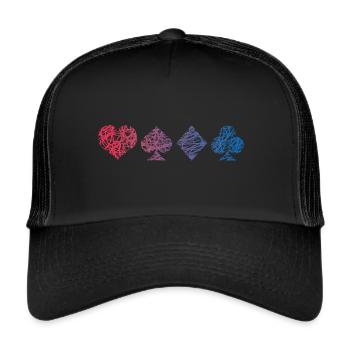 Card Game Scribble Sheep's Head Card Player - Trucker Cap - black/black - Front
