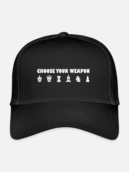 Chess checkmate choose your weapon chess - Trucker Cap - black/black - Front