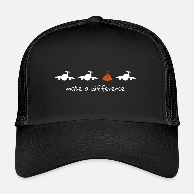 Klimaschutz Umweltschutz - den Unterschied machen - Trucker Cap - Schwarz/Schwarz