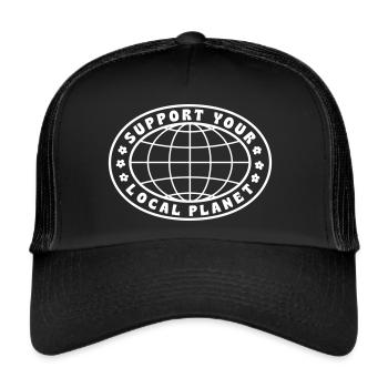 SUPPORT YOUR LOCAL PLANET - Trucker Cap - black/black - Front