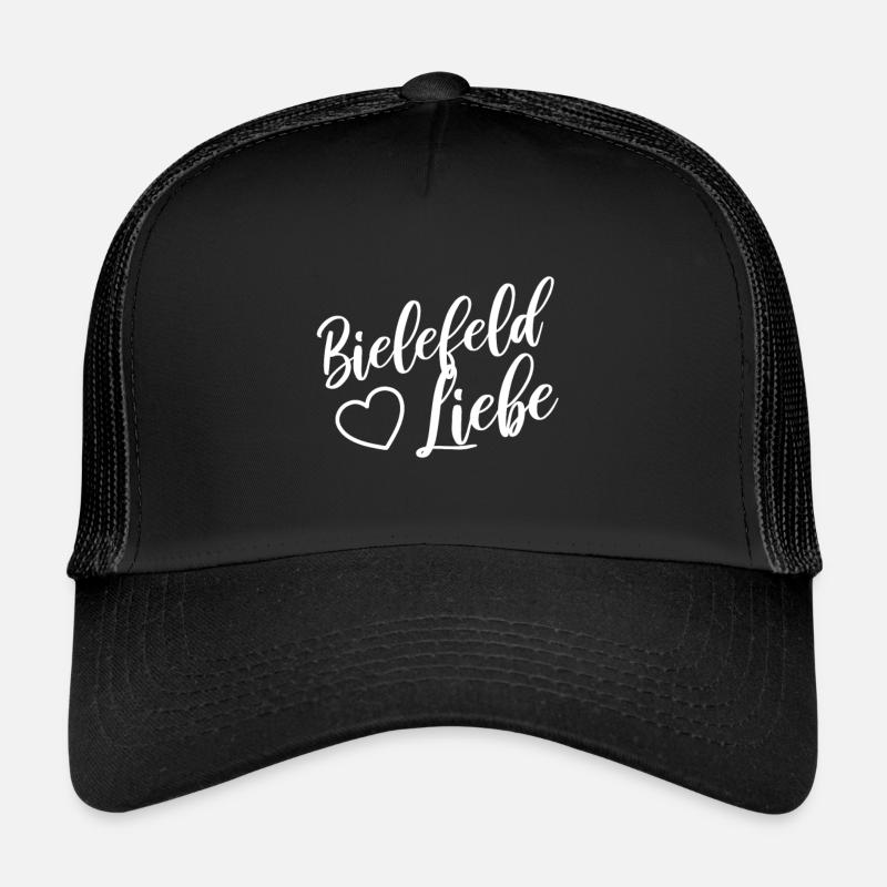 Bielefeld Liebe - Trucker Cap - Schwarz/Schwarz