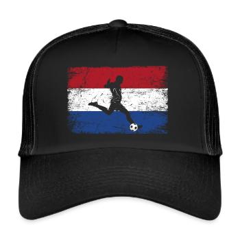 Netherlands Football Fan of Holland Team - Trucker Cap - black/black - Front