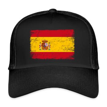 Espagne Drapeau espagnol pour les patriotes - Casquette trucker  - noir/noir - Devant