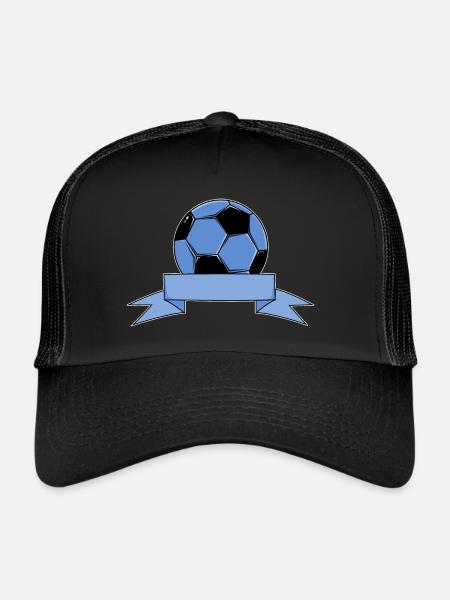 Football Name Banner Ribbon Blue - Trucker Cap - black/black - Front
