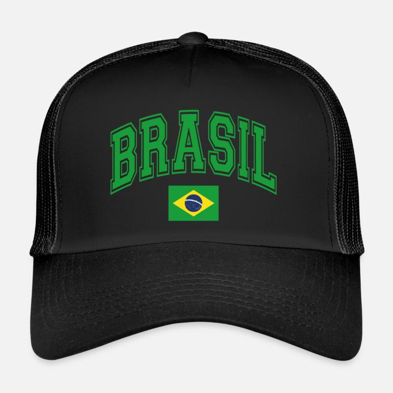 Brasilien - Trucker Cap - Schwarz/Schwarz