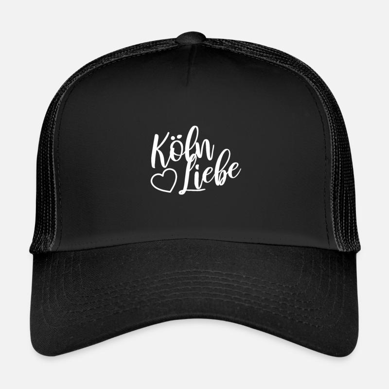 Köln Liebe - Trucker Cap - Schwarz/Schwarz