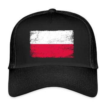 Pologne Drapeau polonais pour les patriotes - Casquette trucker  - noir/noir - Devant