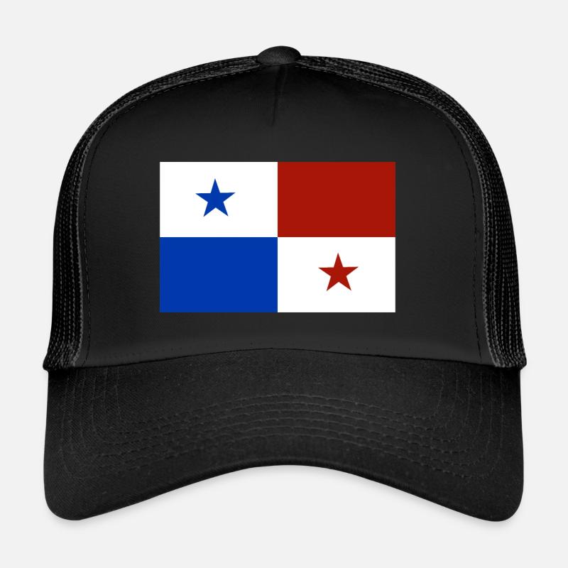 Panama Flagge - Trucker Cap - Schwarz/Schwarz