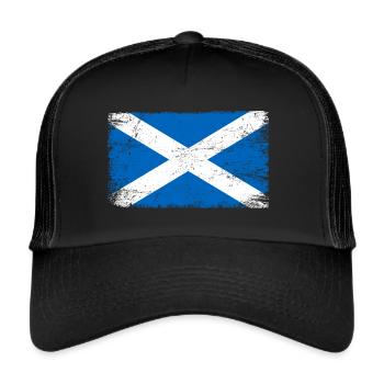 Drapeau écossais pour les patriotes - Casquette trucker  - noir/noir - Devant