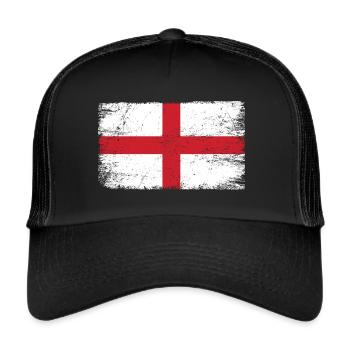 England flag English flag for patriots - Trucker Cap - black/black - Front