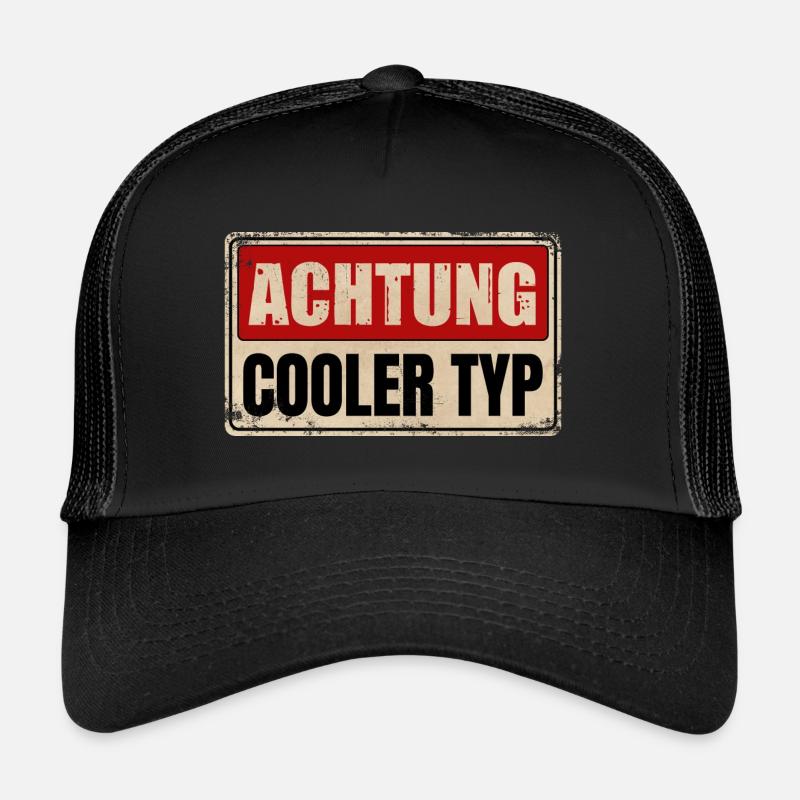 COOLER TYP - Trucker Cap - Schwarz/Schwarz