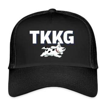 TKKG Logo Mit Gabys Hund Oskar - Trucker Cap - Schwarz/Schwarz - Vorne