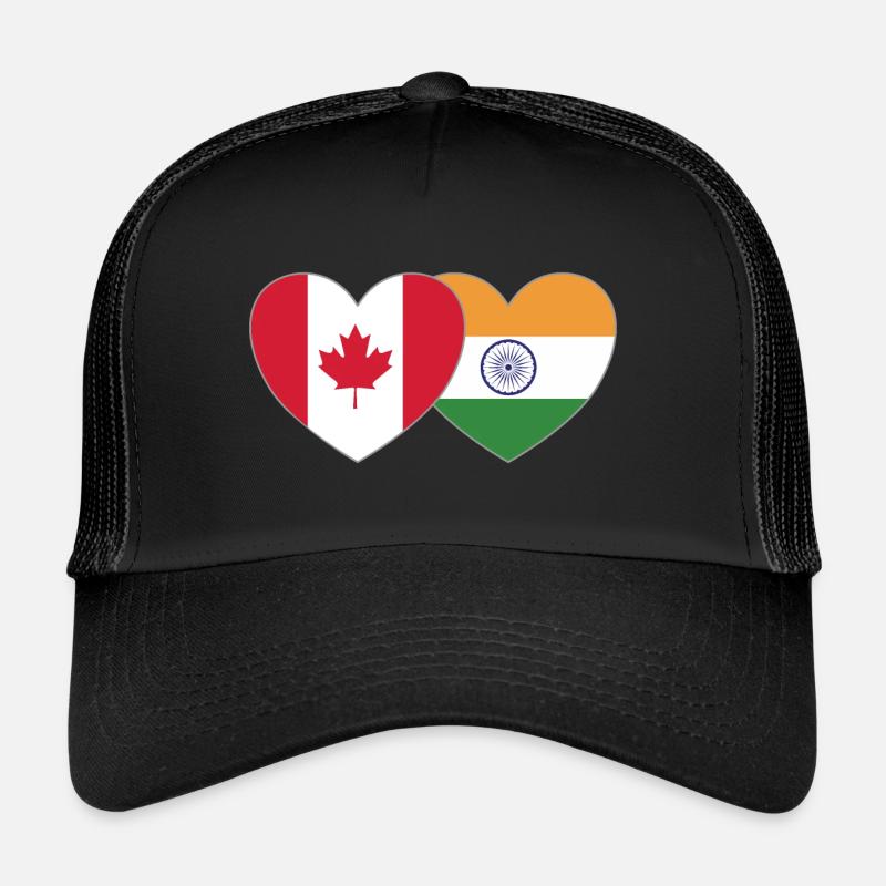 Canada Inde Flag Heart Casquette trucker 