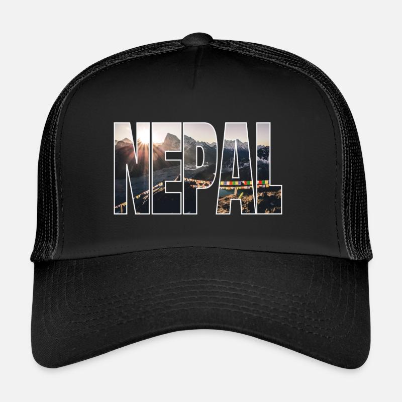Nepal - Trucker Cap - Schwarz/Schwarz