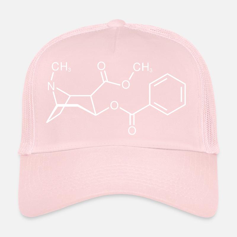 Formule développée de molécule de cocaïne Casquette trucker 