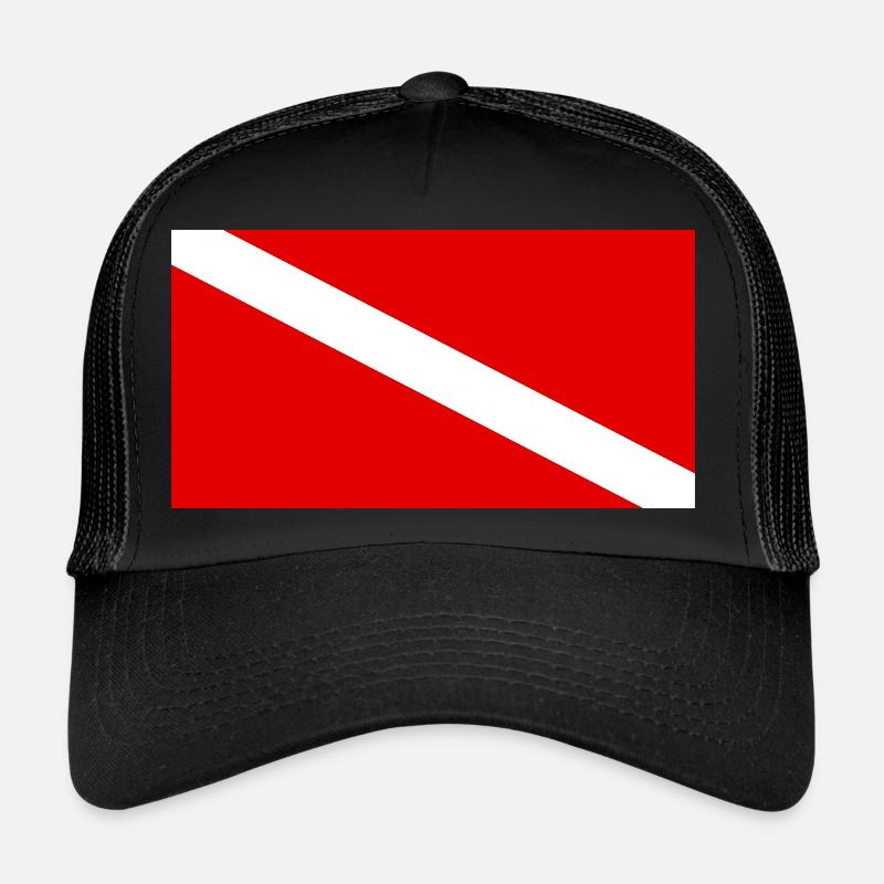 Pavillon de plongée Diving Flag Casquette trucker 
