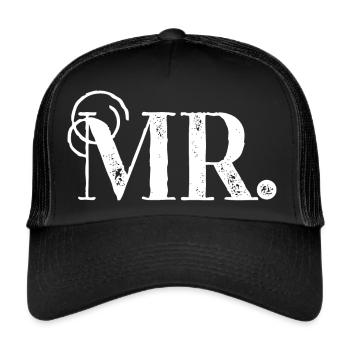 Mr and Mrs | White Edition MR - Trucker Cap - black/black - Front