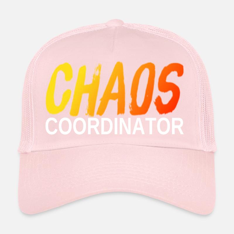 CHAOS COORDINATOR - gradient & white office humor Trucker Cap
