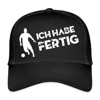Habe Fertig - Kollektion - Trucker Cap - Schwarz/Schwarz - Vorne