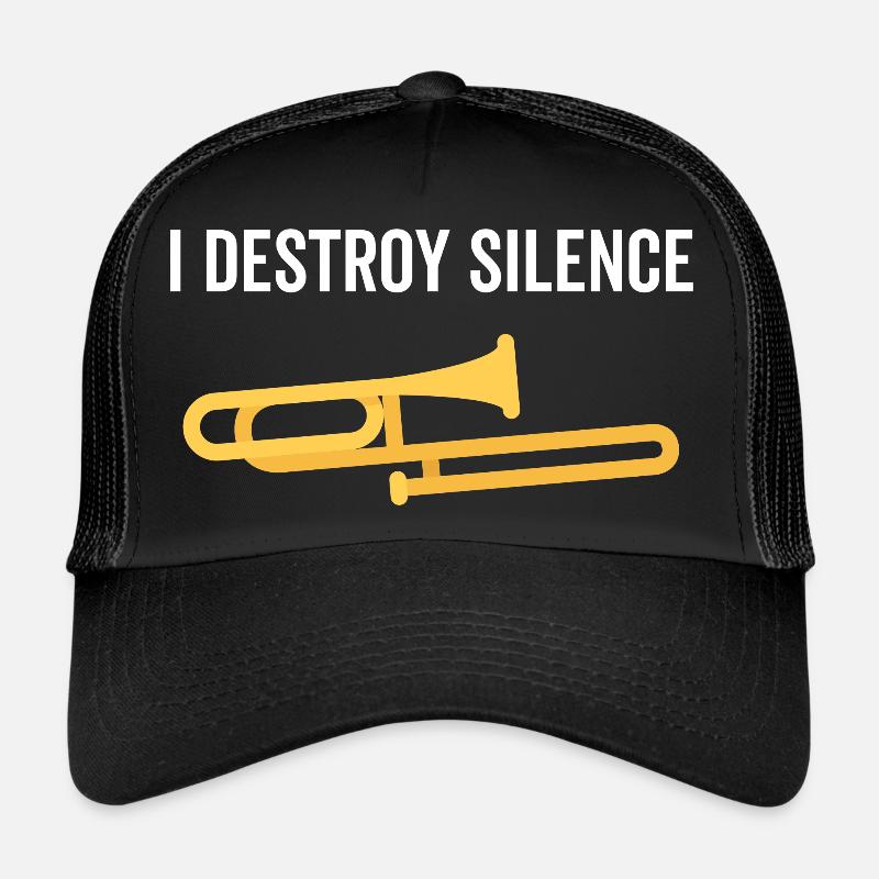 I Destroy Silence Trombone Trucker Cap