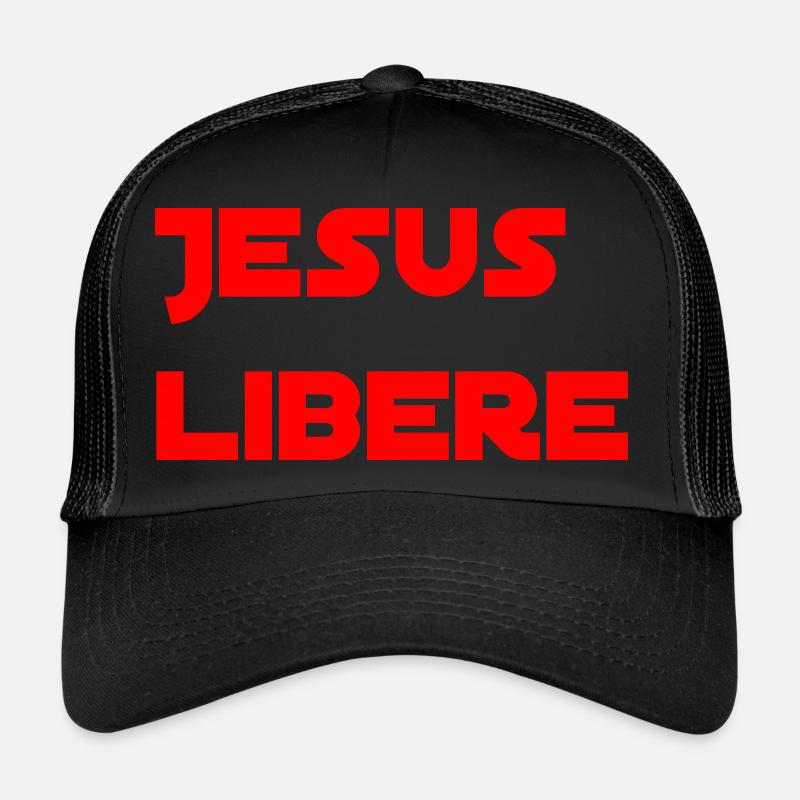 Jesus libere - Casquette trucker  - noir/noir