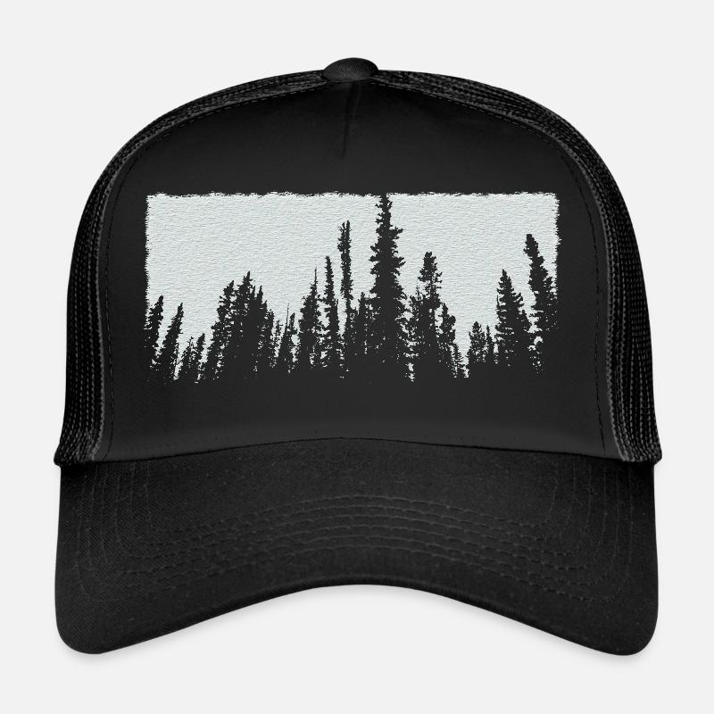 white trees forest nature Trucker Cap