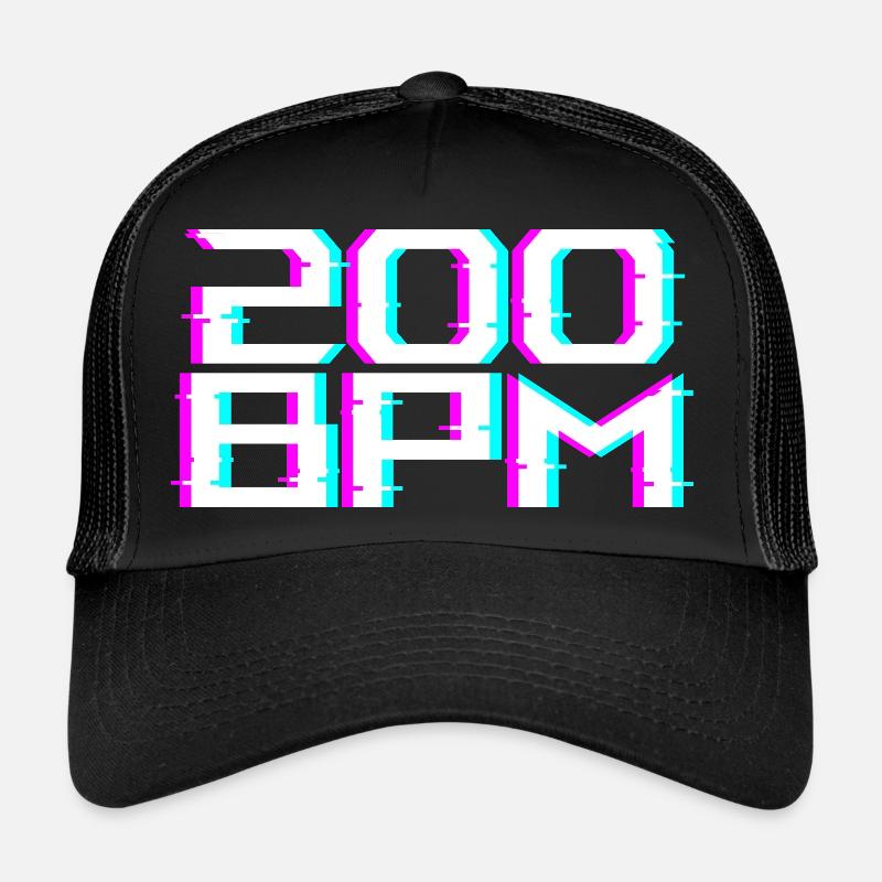 Uptempo 200BPM - Casquette trucker  - noir/noir