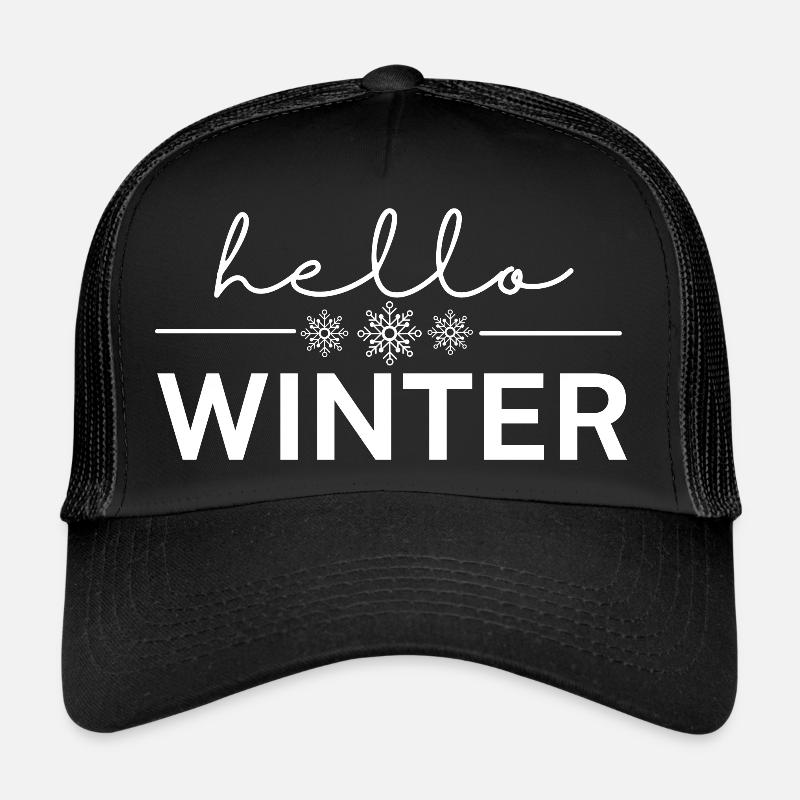 Hallo Winter - Trucker Cap - Schwarz/Schwarz