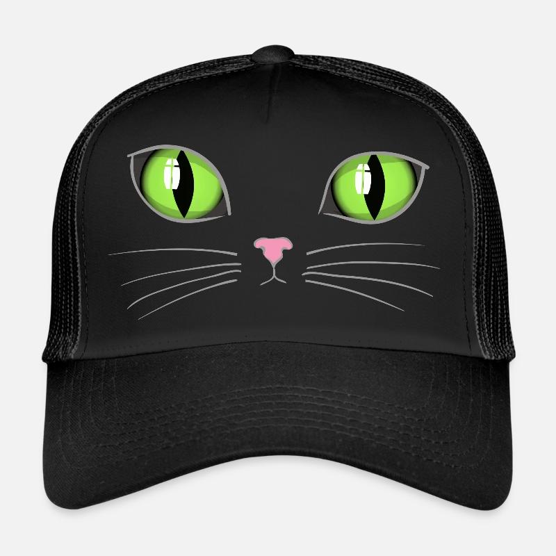 Yeux verts de chat Casquette trucker 