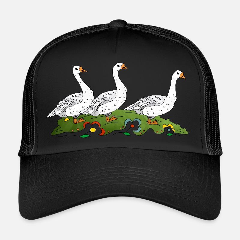 Gänse - Trucker Cap - Schwarz/Schwarz
