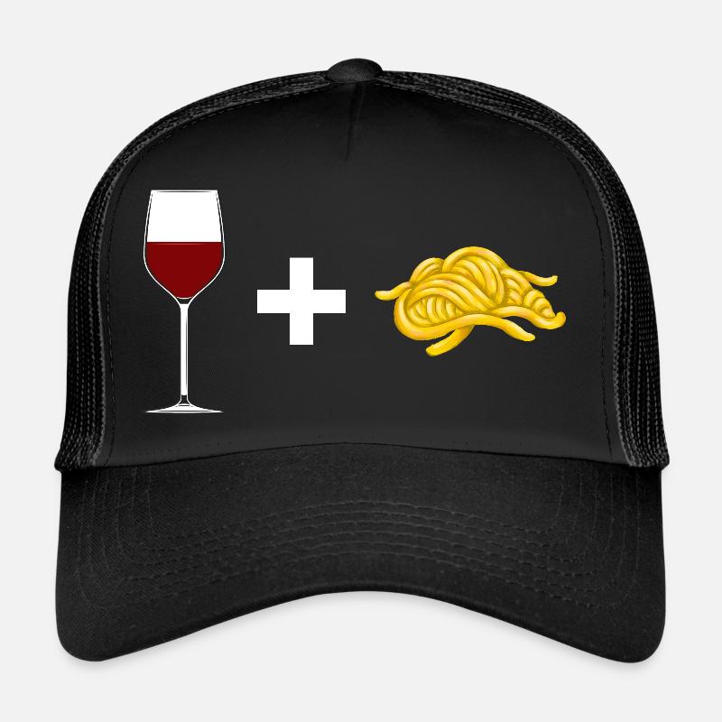 Vin Rouge Et pâtes Casquette trucker 