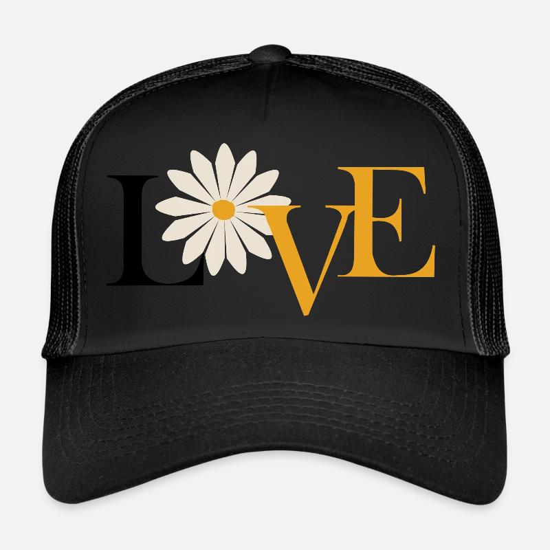 Love-Liebe Blume Trucker Cap