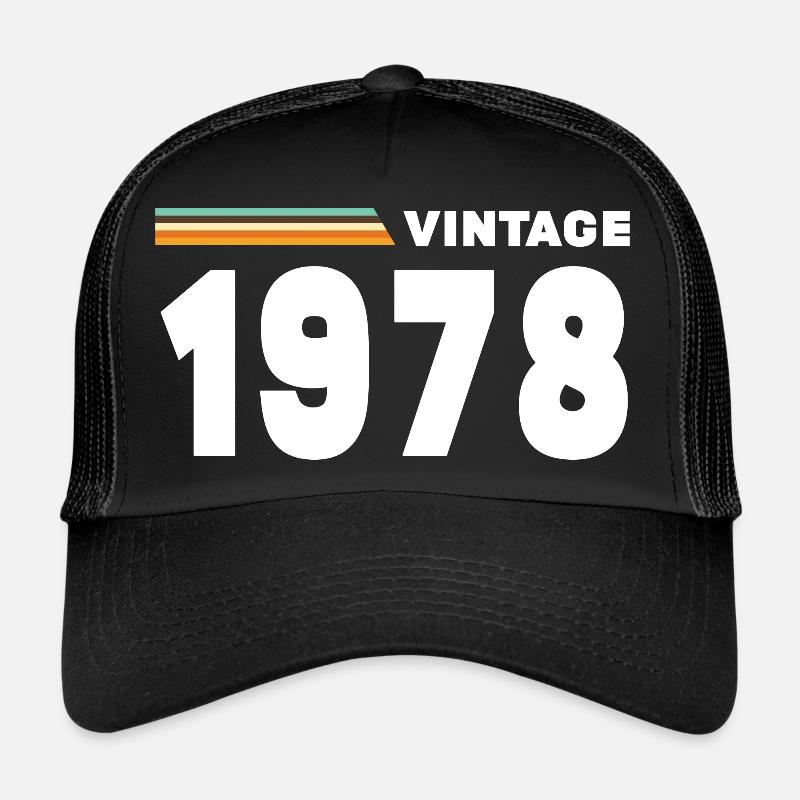 Millésime 1978 - Casquette trucker - noir/noir