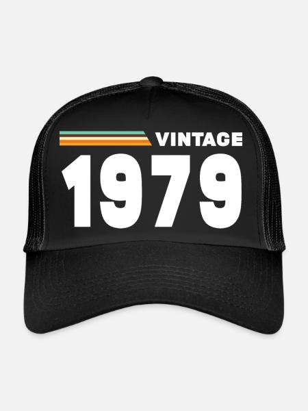 Millésime 1979 - Casquette trucker  - noir/noir - Devant