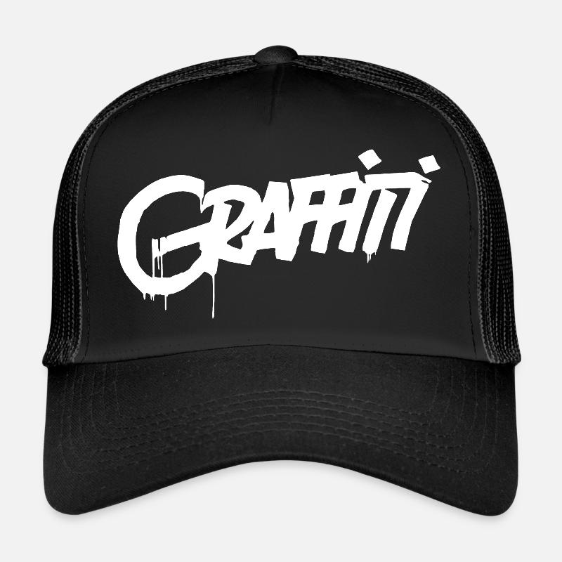 Graffiti - Casquette trucker  - noir/noir