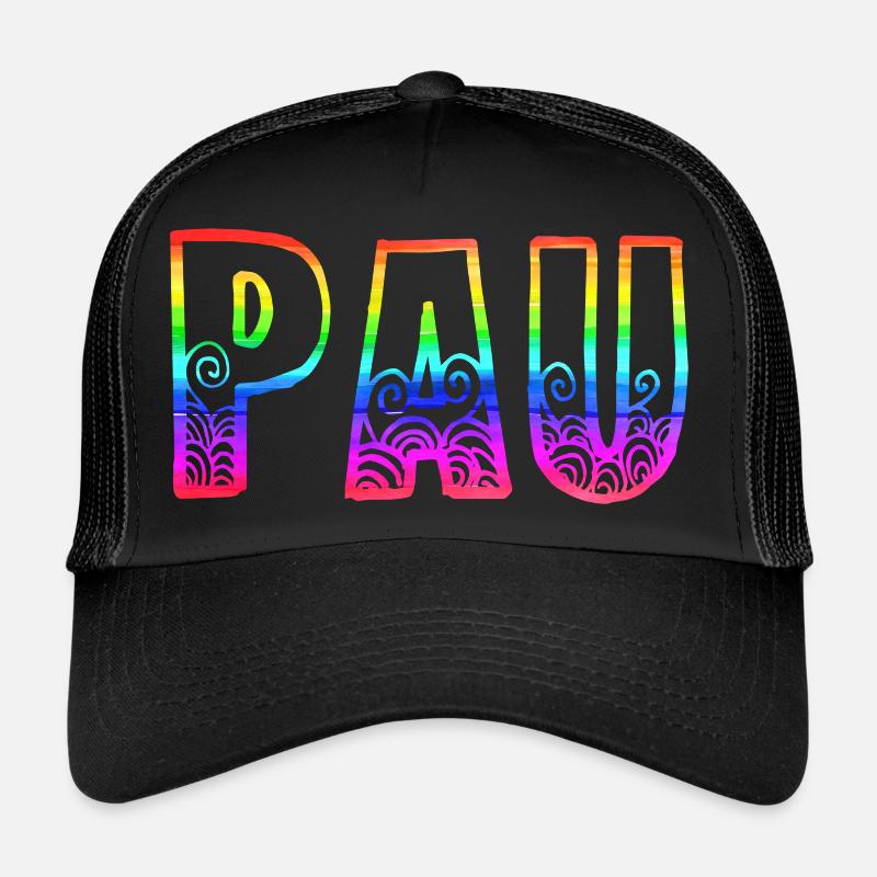 Pau rs Arc-en-ciel - Casquette trucker  - noir/noir