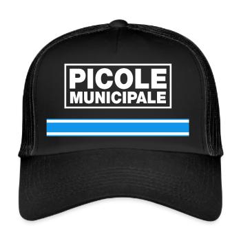 Picole municipale 👮 - Casquette trucker  - noir/noir - Devant