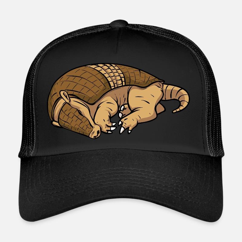 Gürteltier Geschenk Lustiger Spruch - Trucker Cap - Schwarz/Schwarz