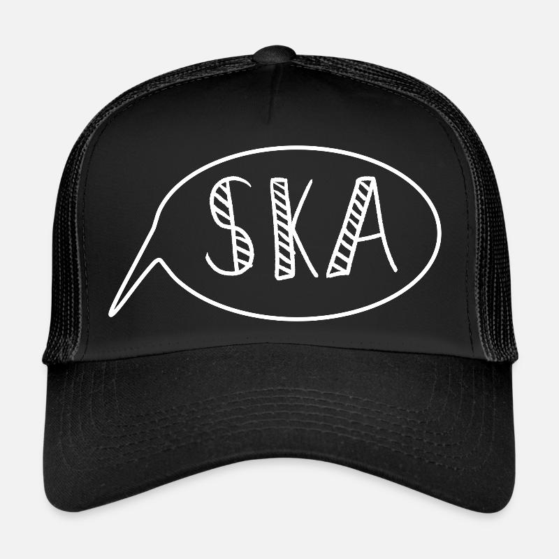 Ska Sprechblase - Trucker Cap - Schwarz/Schwarz