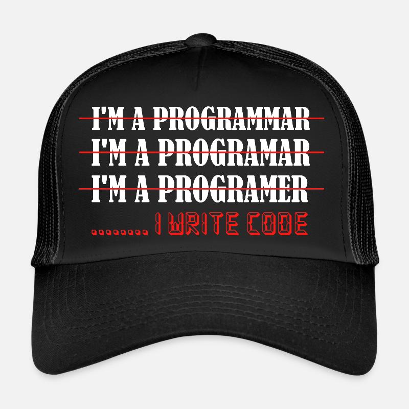 Je suis un programmar ........ J’écris Code Software Co Casquette trucker 